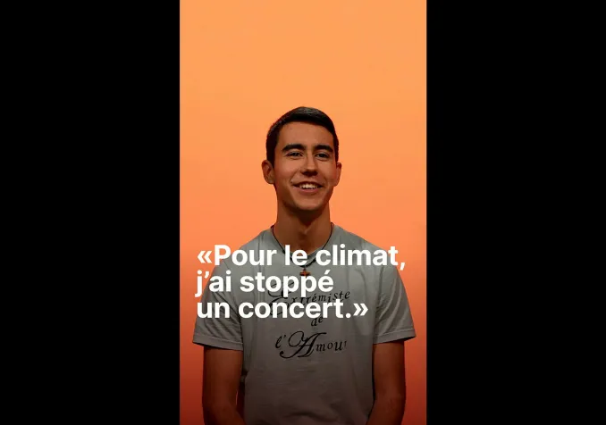 Anthony: « Pour le climat, j’ai stoppé un concert. » ©RTSreligion