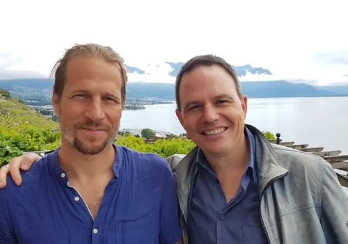 Blaise Hofman, librettiste (à gauche), et Jérôme Berney, compositeur pour la Fête des Vignerons 2019 ©Davide Pesenti/RTSrelgion