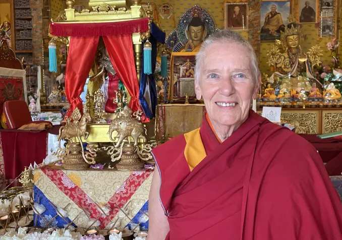 Marie-Claude Gonçalves-Bovay, nonne bouddhiste ©Carole Pirker