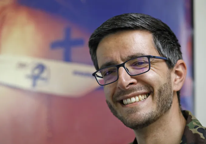 Noël Pedreira est capitaine aumônier catholique de l’armée suisse depuis douze ans © Réformés / Pierre Bohrer Noël Pedreira est capitaine aumônier catholique de l’armée suisse depuis douze ans © Réformés / Pierre Bohrer