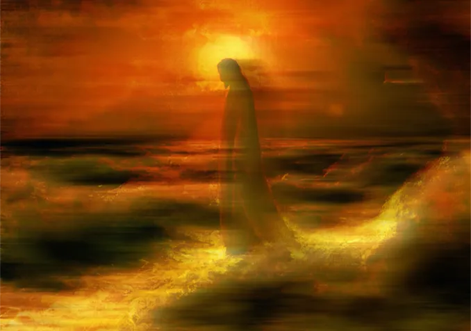Jésus marche sur l'eau ©Libre de droits