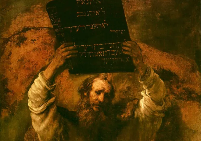Moïse brandissant la loi