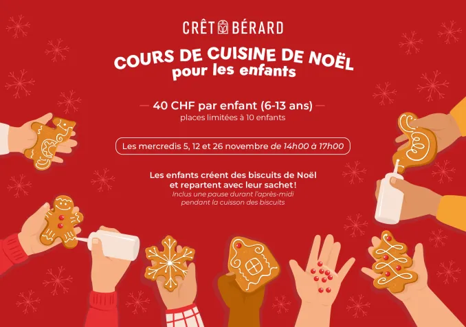 Crêt-Bérard Cours de cuisine pour les enfants
