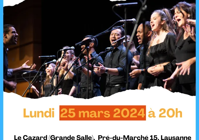 Flyer concert de Gospel "ONE STEP" 25 mars 2024