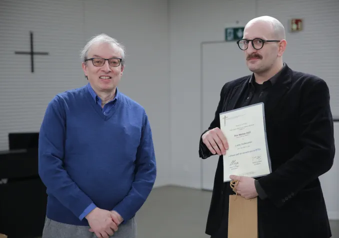 Maurice Page et Lucas Vuilleumier, journalistes © Bernard Hallet/cath.ch