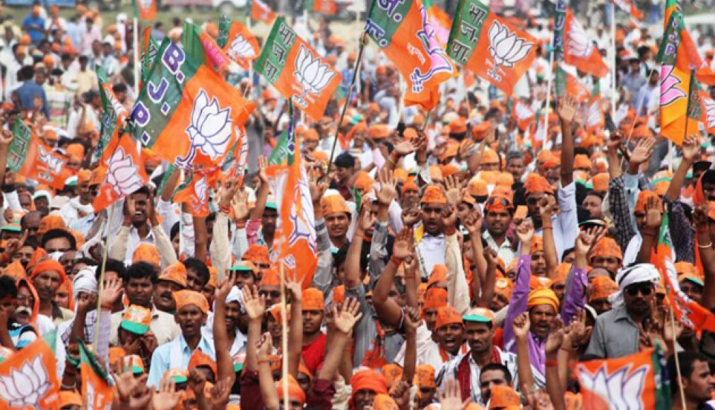 Supporters du BJP, le parti nationaliste hindou en Inde Supporters du BJP, le parti nationaliste hindou en Inde / © Wikimedia Commons/CC BY-SA 2.0/Bharatiya Janata Party