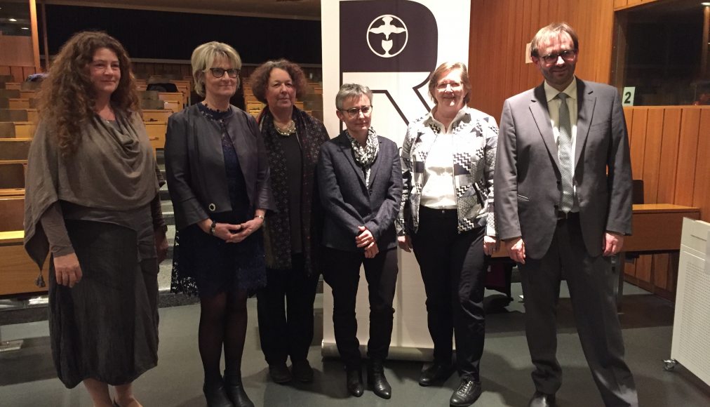 De gauche à droite: Katrin Bardet, Thérèse Chamartin, Monique Johner, Franziska Grau Salvisberg, Anne-Élisabeth Nobs, Pierre-Philippe Blaser De gauche à droite: Katrin Bardet, Thérèse Chamartin, Monique Johner, Franziska Grau Salvisberg, Anne-Élisabeth Nobs, Pierre-Philippe Blaser / LV