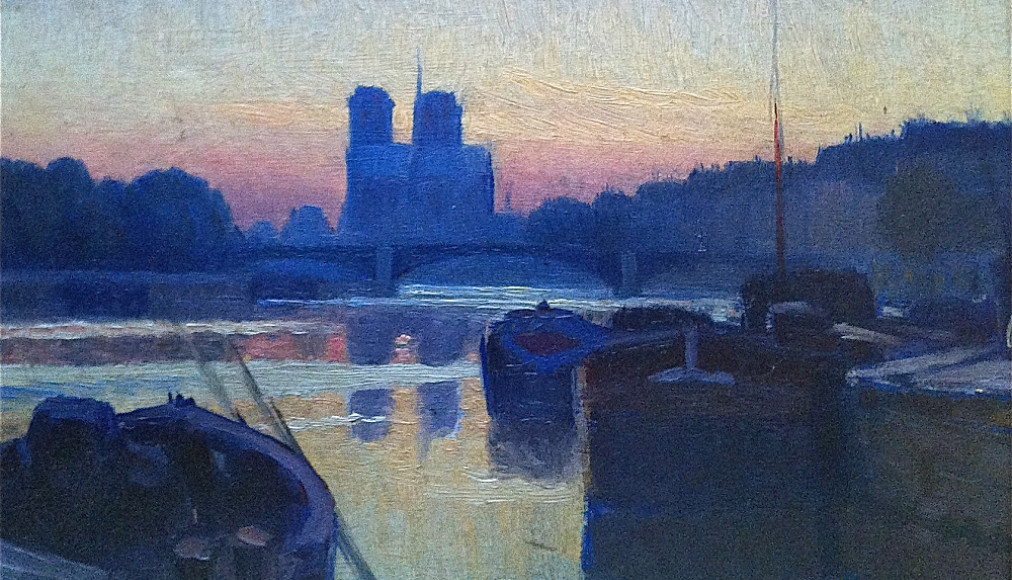 Notre-Dame au crépuscule, tableau de Charles Guilloux, ~1898 / ©Wikimedia Commons