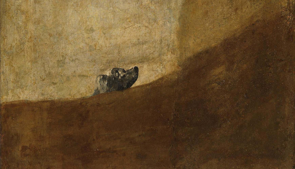 Le chien , peinture réalisée par Francisco de Goya directement sur les murs de sa maison entre 1819 et 1823. Le chien , peinture réalisée par Francisco de Goya directement sur les murs de sa maison entre 1819 et 1823. / Francisco de Goya / Musée Prado