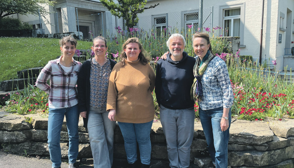 De gauche à droite: Hélène Grosjean, Céline Michel, Christine Amendola, Sylvain Demierre et Arielle Pestalozzi (il manque Emmanuelle Jacquat). / © Anne-Catherine Berdoz