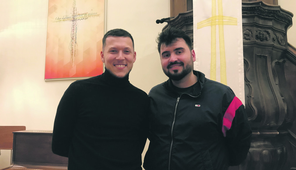 Elvis Idrizi et Liridon Abazi ont présenté leur travail à la Plateforme interreligieuse de Genève en mai dernier. Elvis Idrizi et Liridon Abazi ont présenté leur travail à la Plateforme interreligieuse de Genève en mai dernier. / ©Camille Andres
