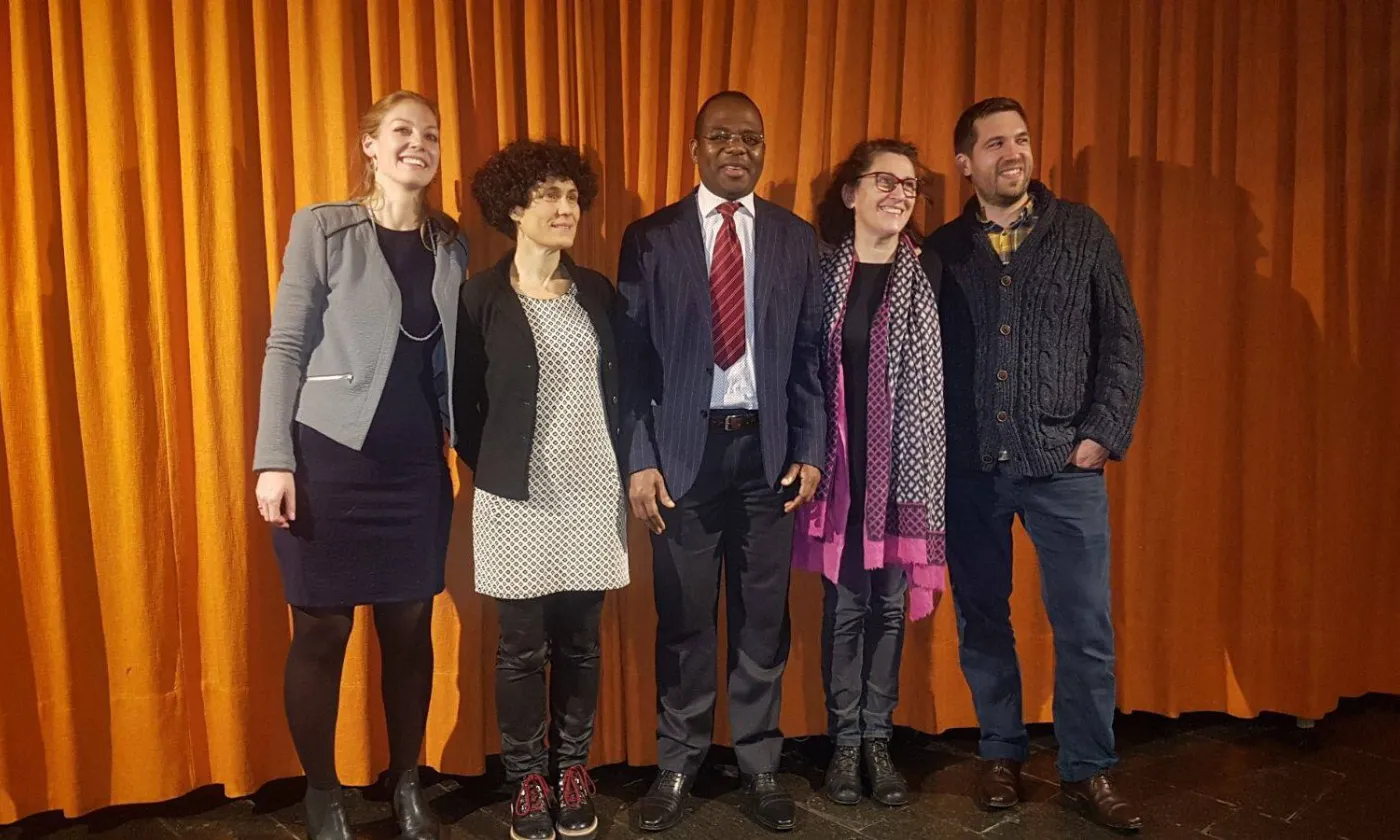 Nathalie Schopfer, Annick Monnot, Gabriel Amisi, Elisabeth Schenker et Nicolas Luthi © Protestinfo