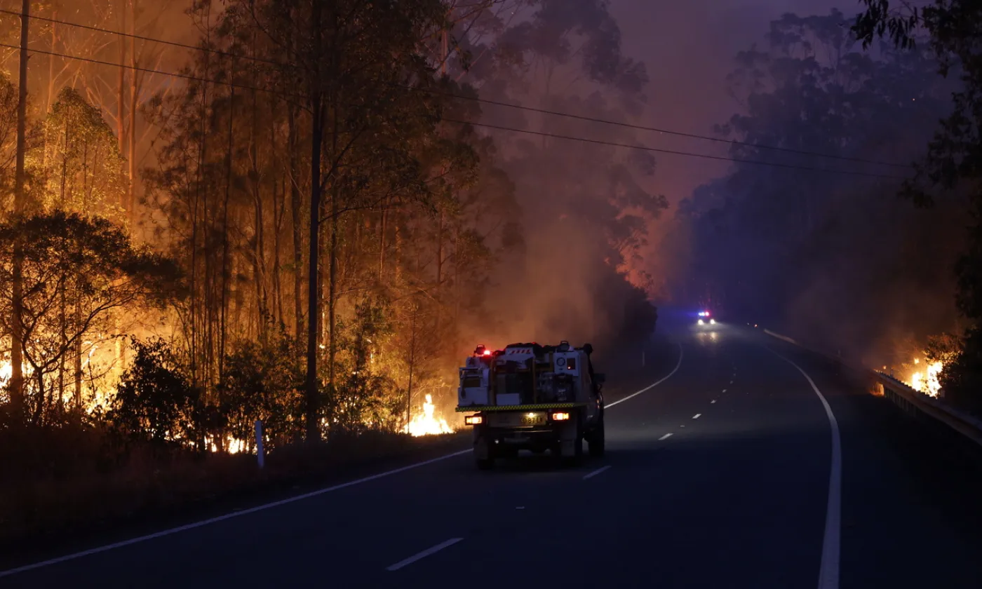 Incendie en Australie. Photo prise à Nabiac, le 12 novembre 2019 Keystone / EPA AAP