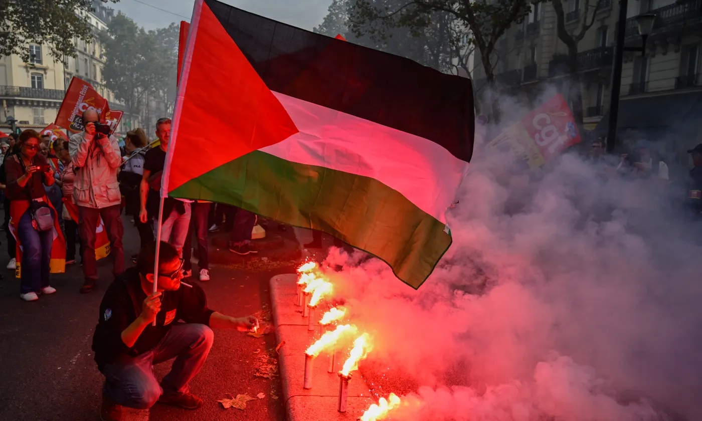 Manifestation de soutien, le 13 octobre 2023, à Paris. Keystone