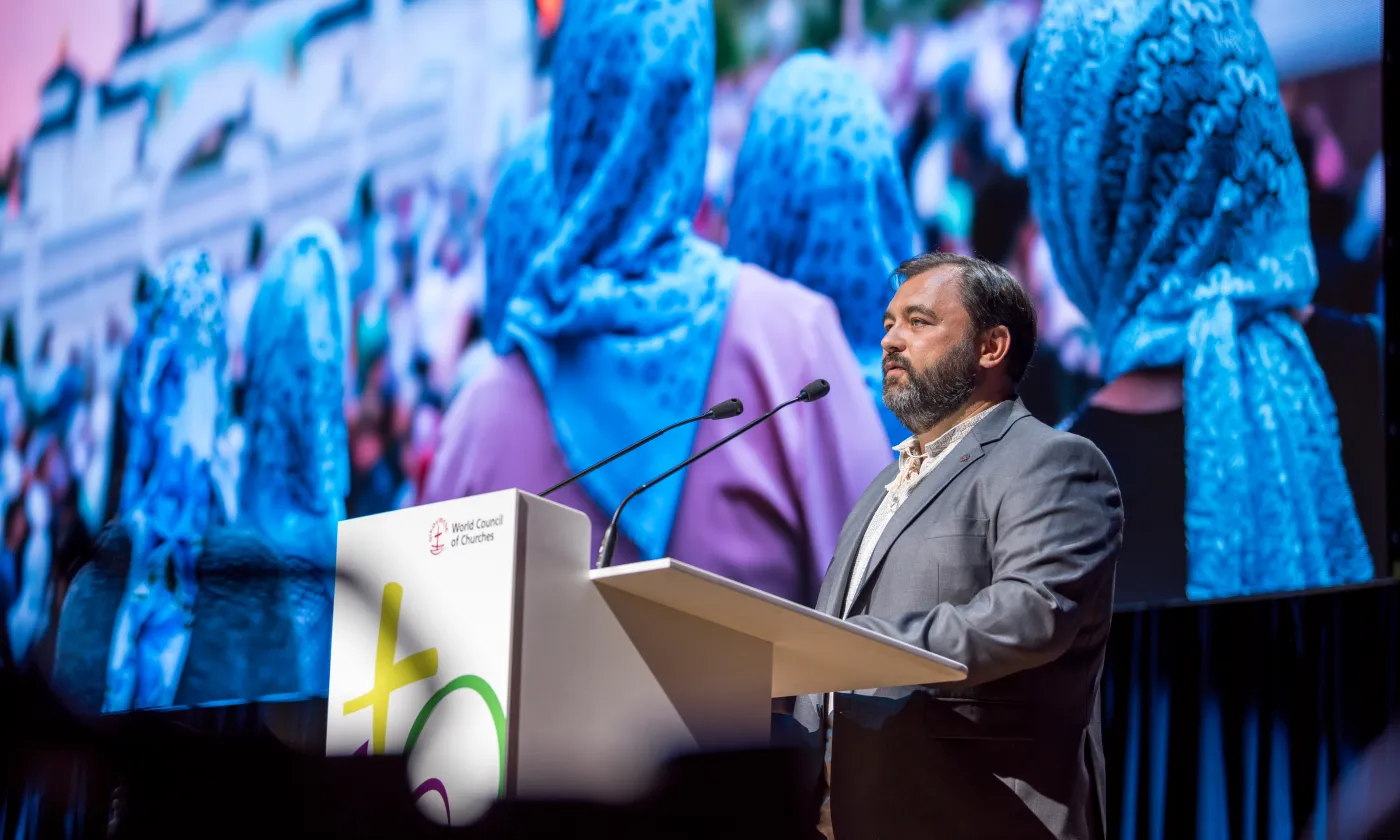 Sergii Bortnyk est l’un des quatre observateurs de l’Église orthodoxe d’Ukraine présents à l’assemblée générale du COE. Albin Hillert/WCC