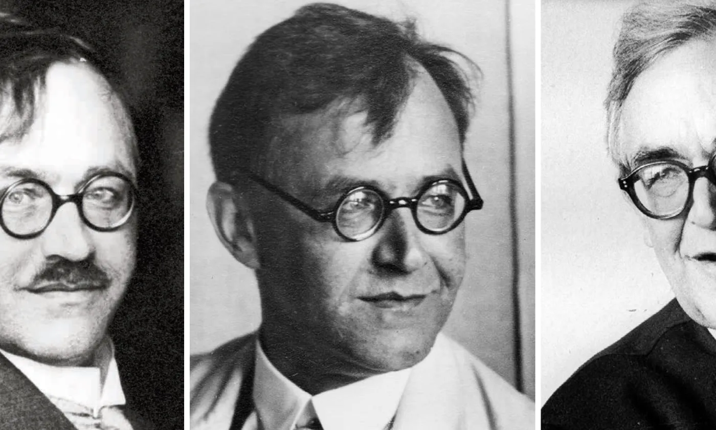 Karl Barth à différentes périodes de sa vie: professeur de Nouveau Testament à Münster, 1930; titulaire de la chaire de théologie systématique à Bonn, 1931; professeur de théologie à Bâle, 1955. © Archives Karl Barth