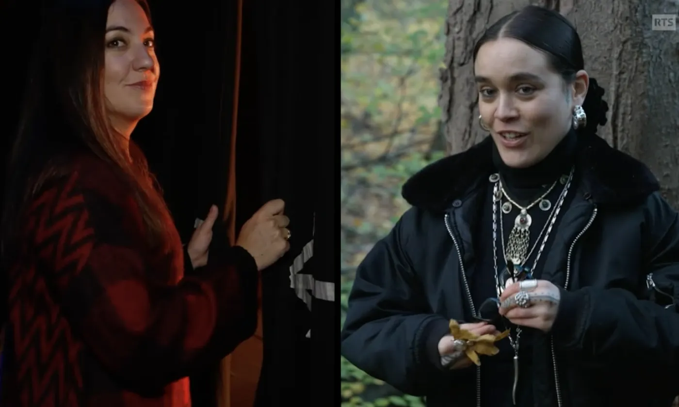 La chanteuse lyrique Marina Viotti et l'auteure, compositrice et interprète Amina Cadelli, alias Flèche Love ©RTSreligion