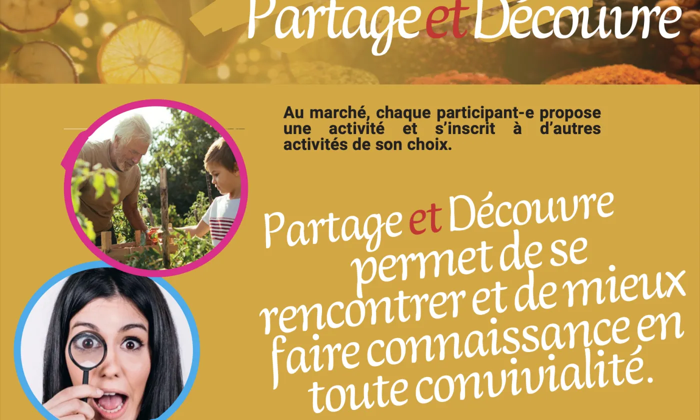 Flyer de l'événement "Partage et Découvre", organisé par la paroisse de la BARC ©DR