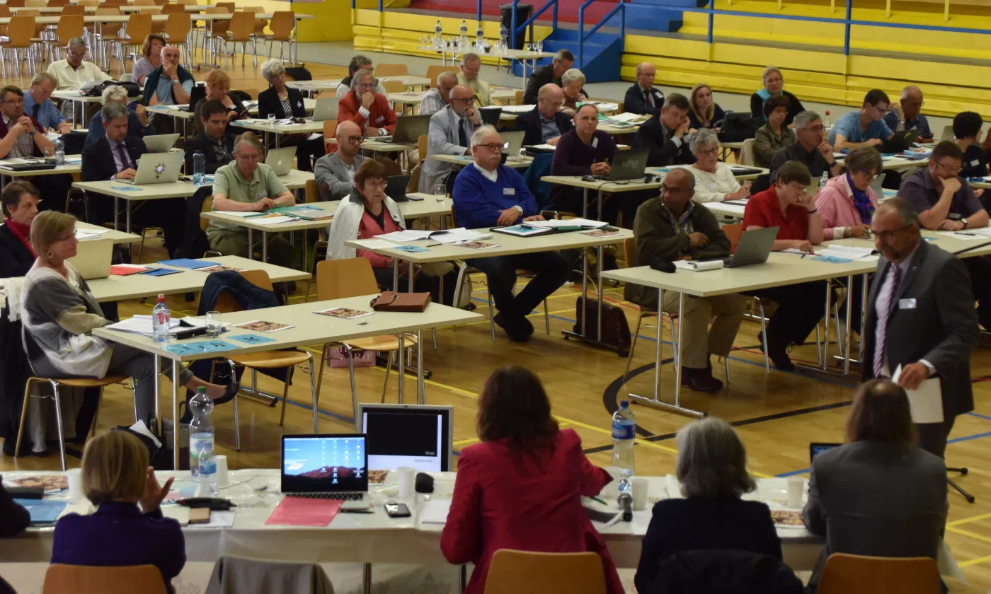Les délégués au synode vaudois se sont réunis à Villeneuve les 14 et 15 juin. © Gérard Jaton