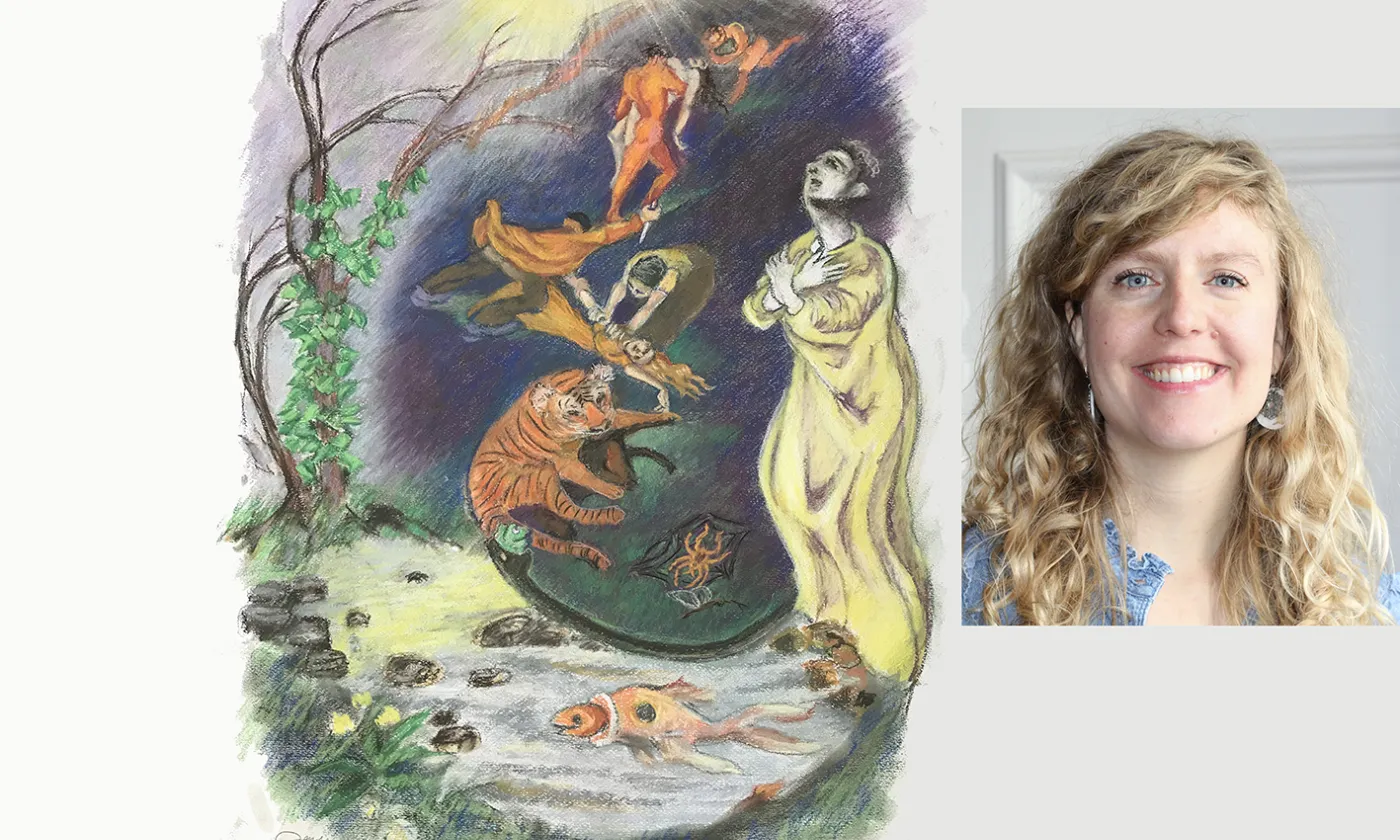 Oeuvre sans titre, tirée d’un triptyque de Denyse LeBlanc inspiré par l’histoire de Noé (Genèse 6-9) et réalisée en mai 2018. © CA