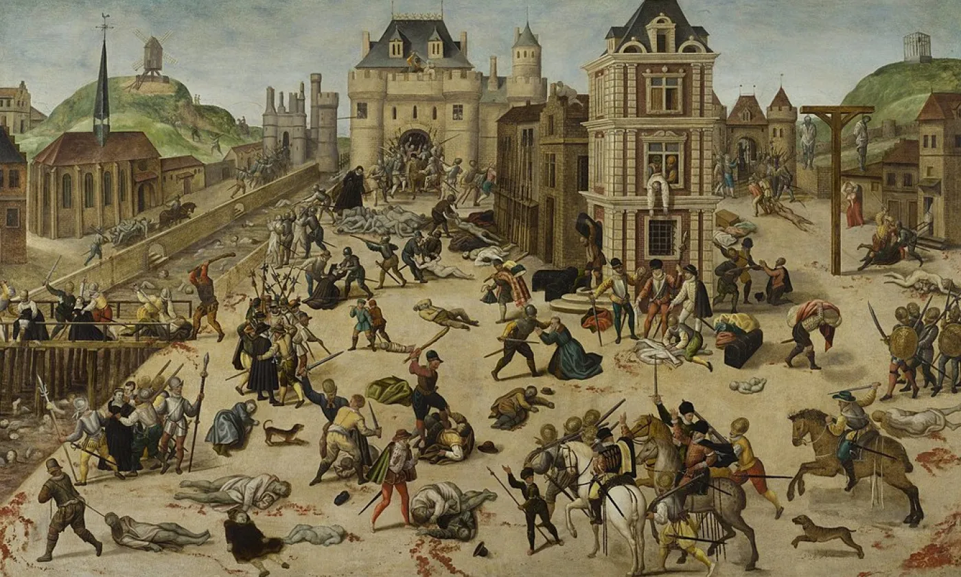 Le Massacre de la Saint-Barthélemy, peinture de François Dubois (fin XVIe siècle) ©Musée cantonal des beaux-arts de Lausanne, Domaine public, Wikimedia Commons