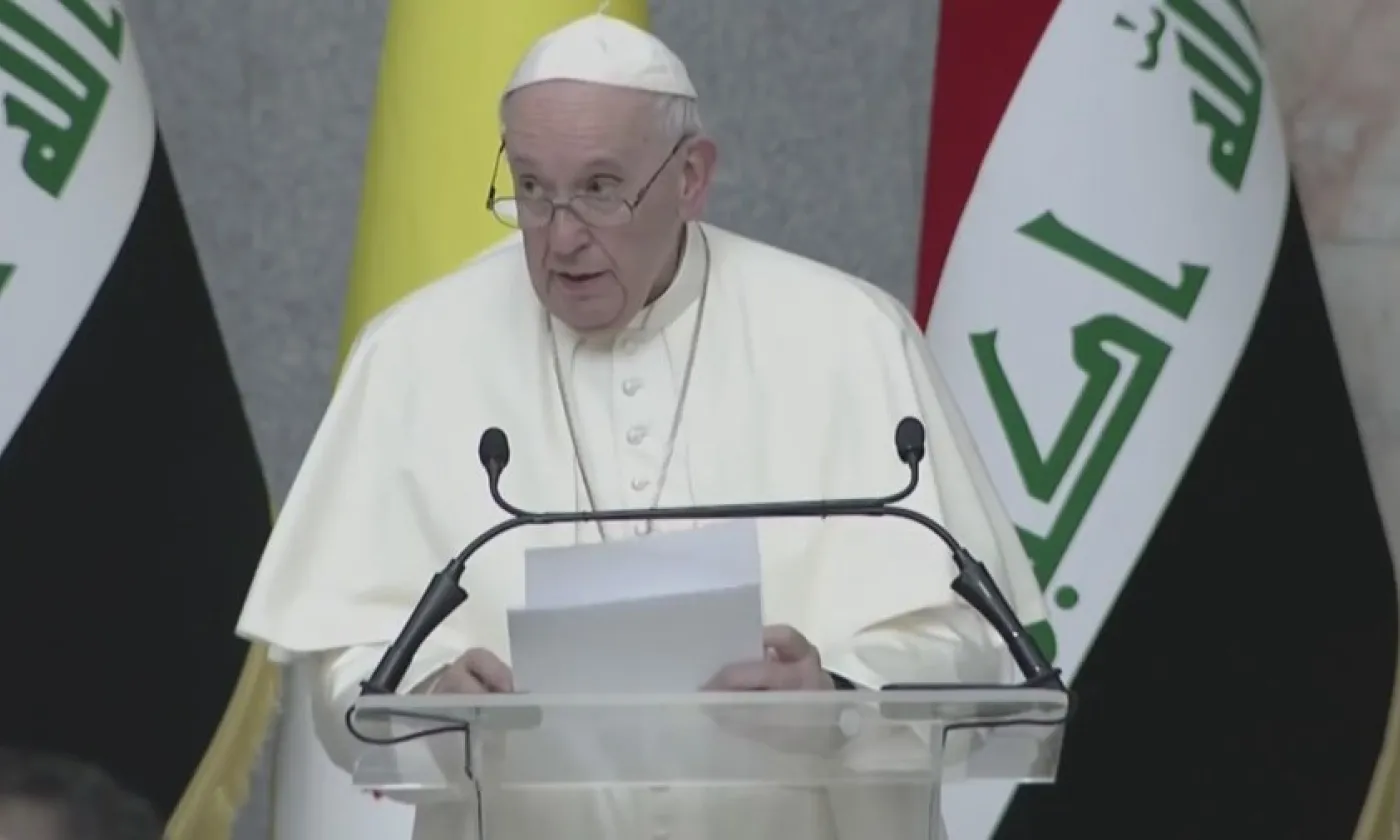 Le pape François à Baghdad, Irak, 5 mars 2021 ©قناة التغيير, CC BY 3.0 via Wikimedia Commons