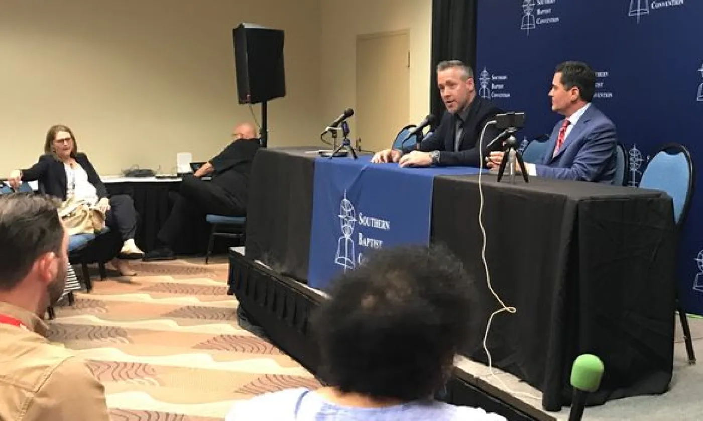 Discours de James David Greear, président de la Convention des Baptistes du Sud, lors de la rencontre annuelle à Birmingham, Alabama ©Fabien Hünenberger / RTSreligion