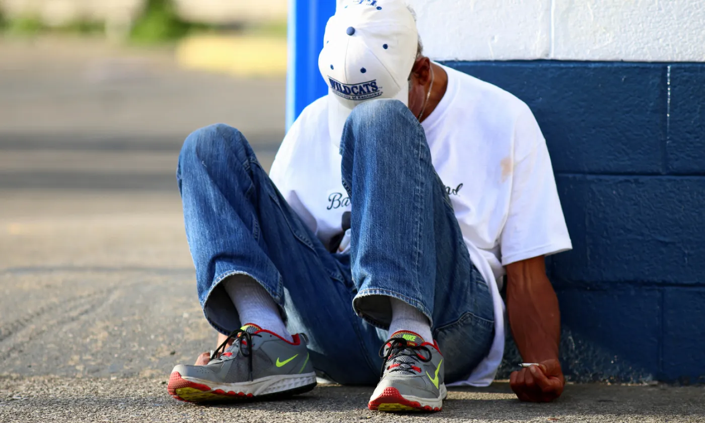 Un homme sans-abri à Lexington, au Kentucky ©iStock
