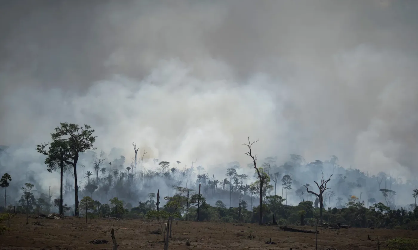 Incendies à Altamira, dans la région de Pará, au Brésil, le 27 août 2019. © RNS/AP Photo/Leo Correa
