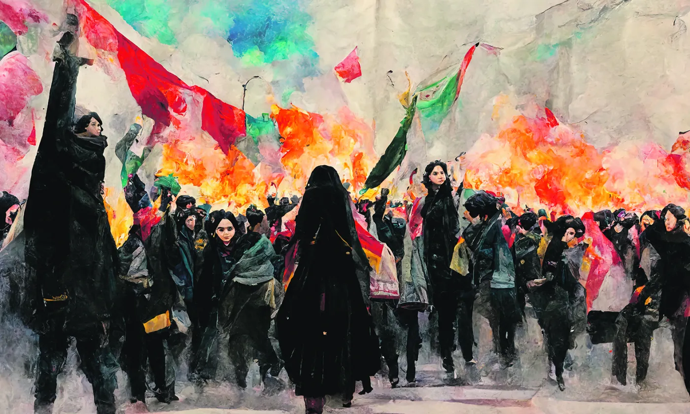 Plus d’un mois après la mort de Mahsa Amini, la colère contre les autorités iraniennes ne faiblit pas. © DigitalAssetArt / Shutterstock